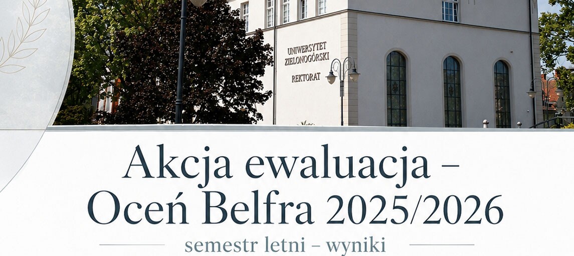 Akcja ewaluacja – Oceń Belfra 2025/2026, semestr letni - wyniki