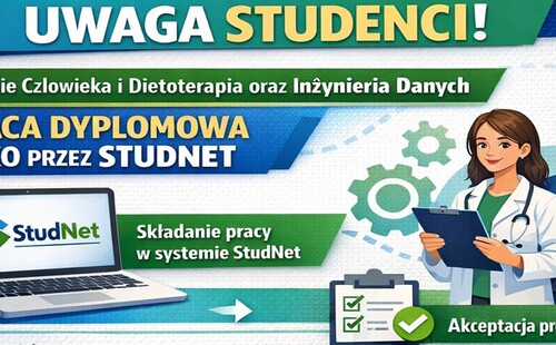 Uwaga Studenci studiów inżynieryjnych! Żywienie Człowieka i Dietoterapia oraz Inżynieria Danych!